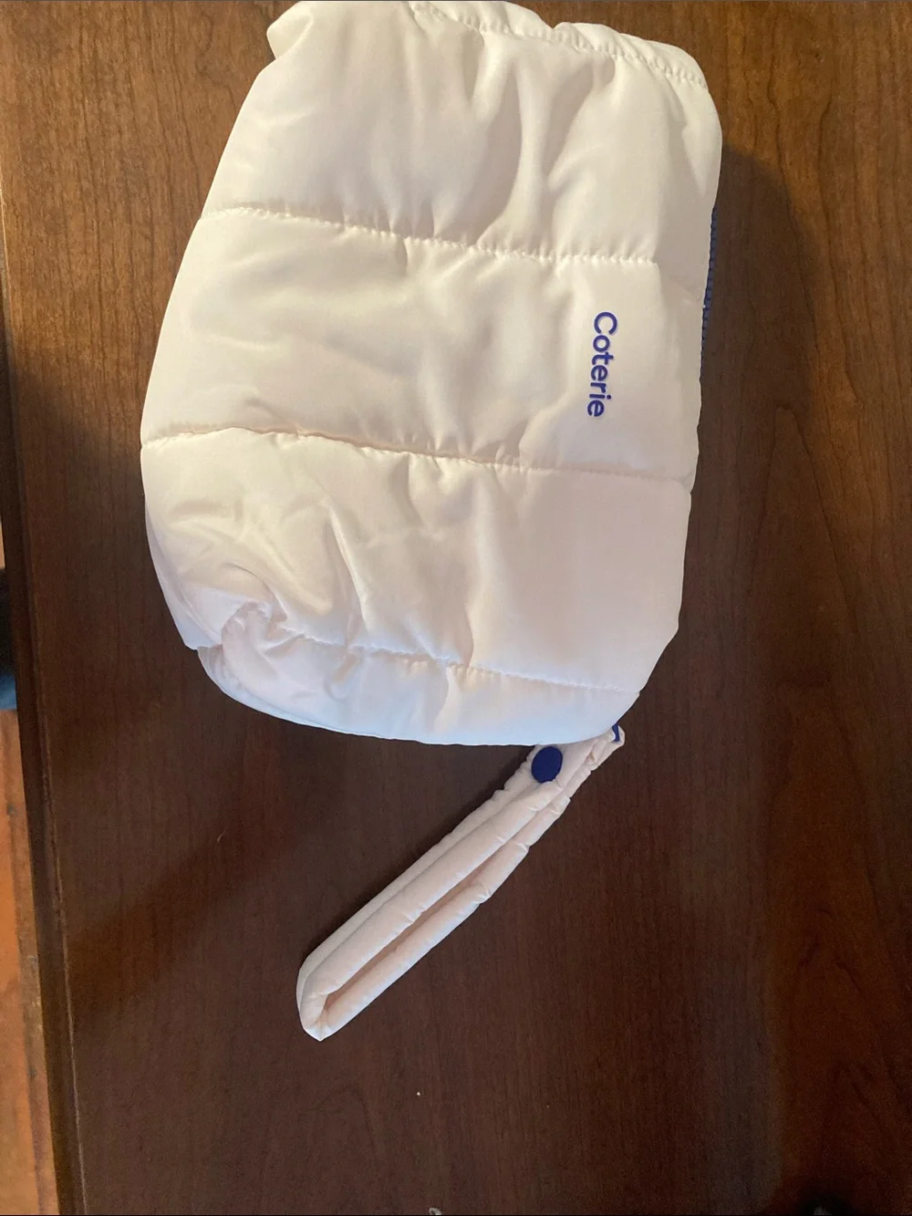White Puffer Baby Bag - Quilted Travel Pouch